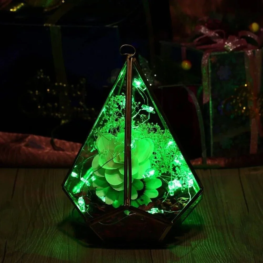 20 LED string Silver Copper Wire Fairy Lights Battery Powered Waterproof 2M USA